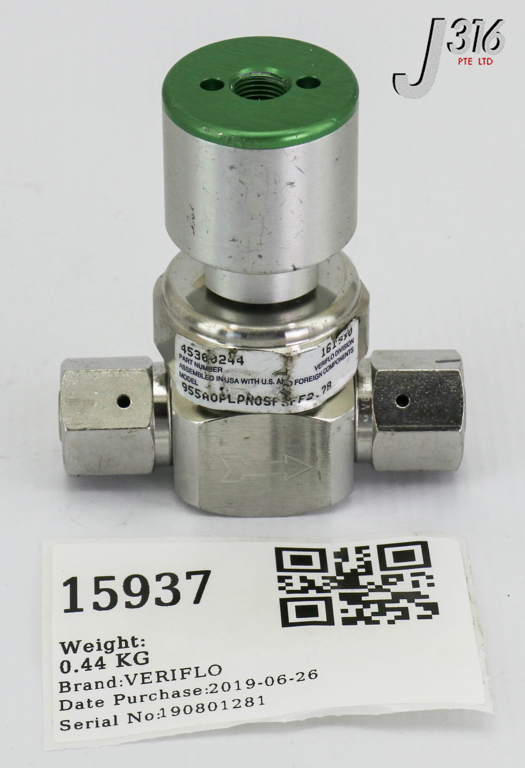 その他 She/me 15937 VERIFLO VERIFLO VALVE, P/N: 45300244, AMAT 3870-03124